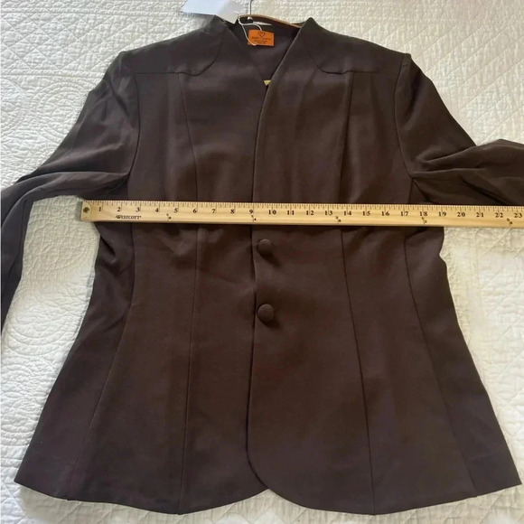 NWT Mary Crafts 2 Piece Ladies Brown Suit. Size 16. Comfort core. Office cor… - Picture 8 of 14